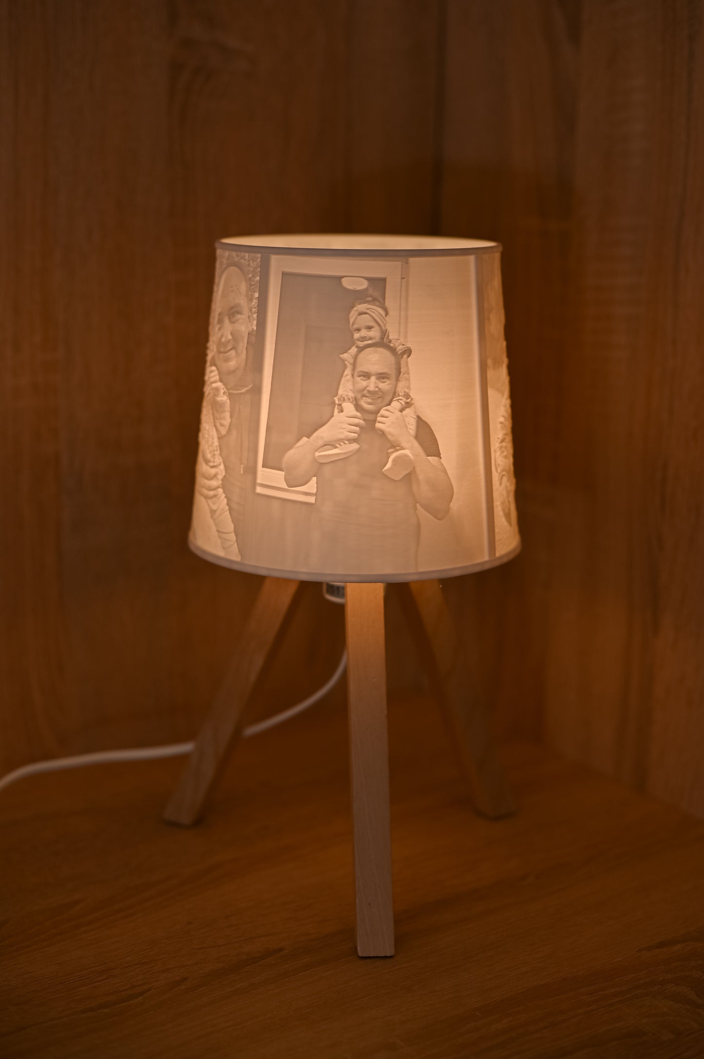 🌿Oak - personalizovaná drevená lampa