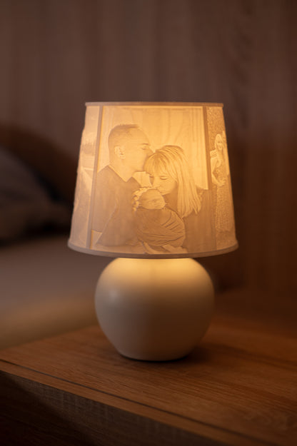 🤍Aurora - personalizovaná biela lampa