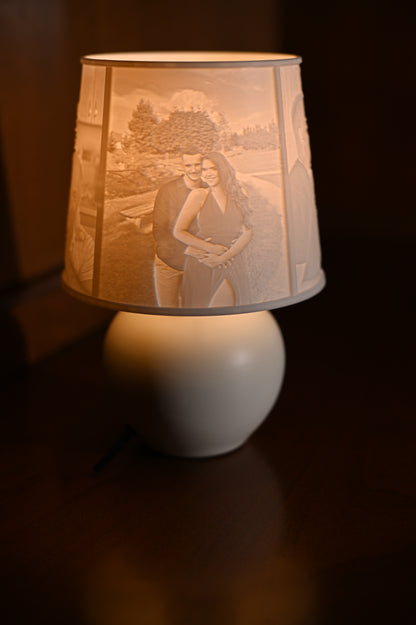 🤍Aurora - personalizovaná biela lampa