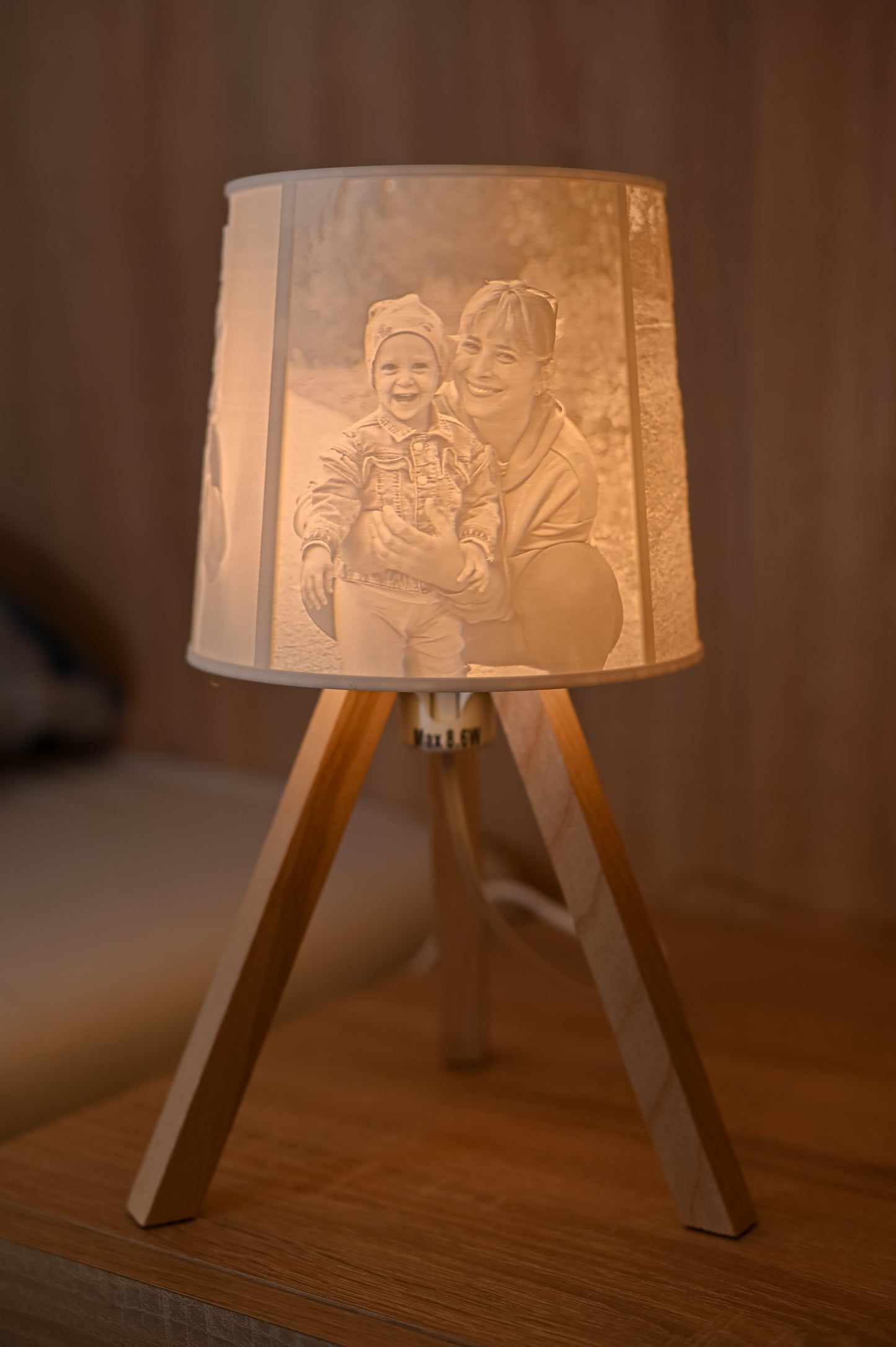 🌿Oak - personalizovaná drevená lampa