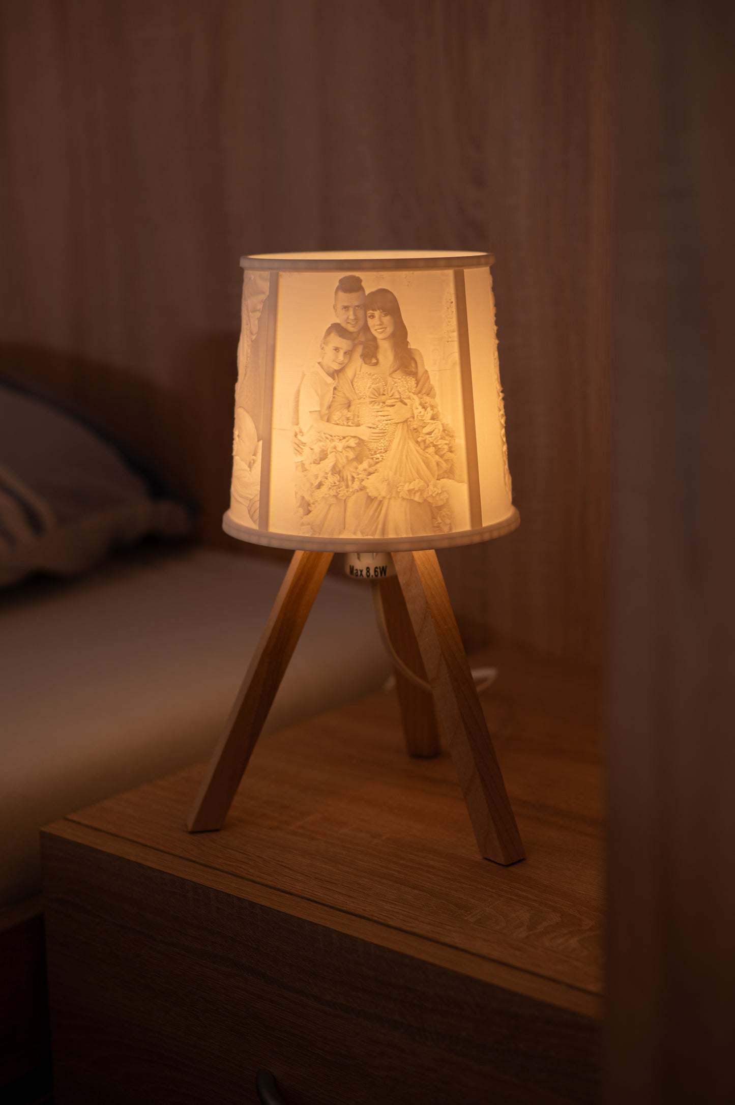 🌿Oak - personalizovaná drevená lampa